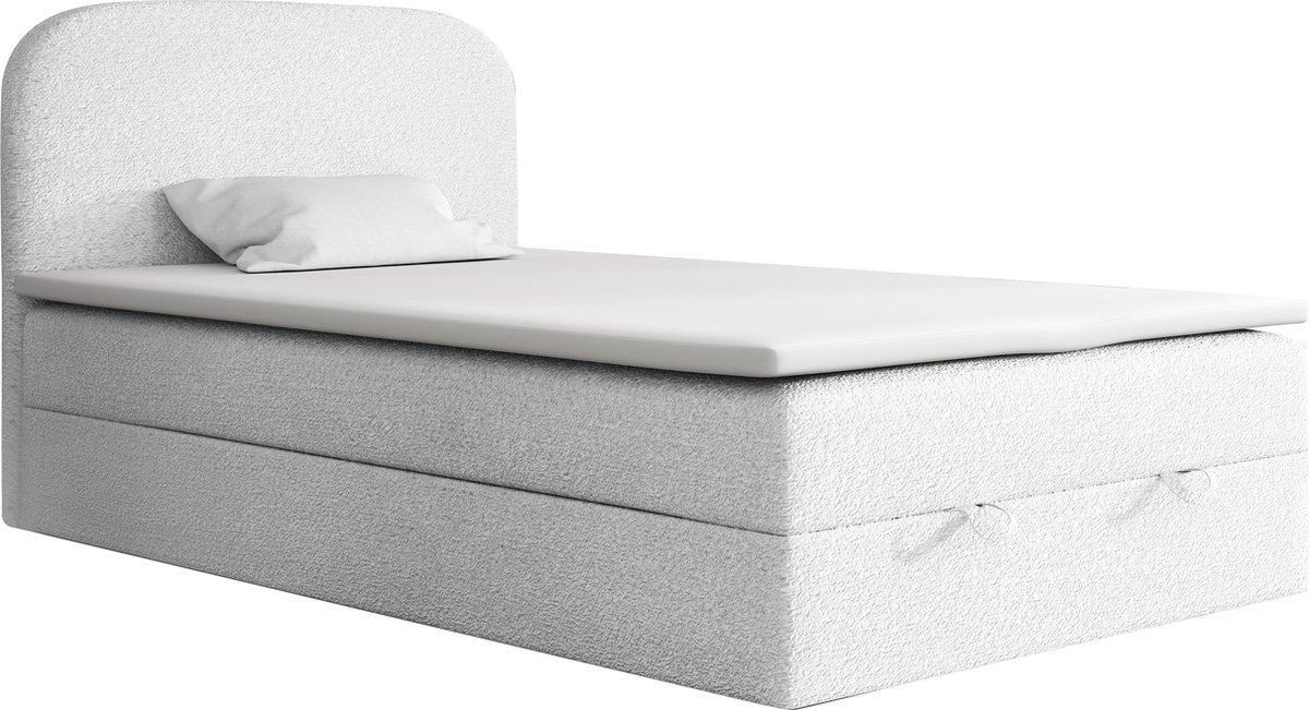 Meuba Home - Vivaldi Boxspring - Wit - 120x200 - Stof - Met - Meuba - €499,00