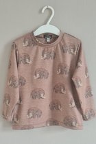 Shirt met lange mouwen - longsleeve - mammoet print - nieuwe collectie - jongens - taupe - maat 104