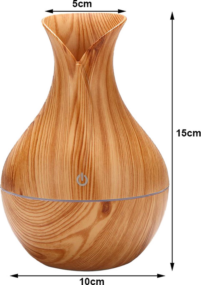 Luchtbevochtiger Geurverspreider Aromatherapie - Aroma Diffuser - RGB Verlichting - USB — cadeau in Wonen & Interieur - foto 6