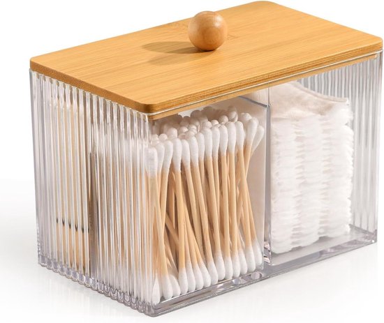 3 stuks wattenstaafjeshouders, zwarte wattenschijfdispenser, wattenschijfjes, opbergdoos, badkamerorganizer voor badkamer, make-uptafel, cosmetica, make-up, oorstaafjes, haarelastiek, opslag