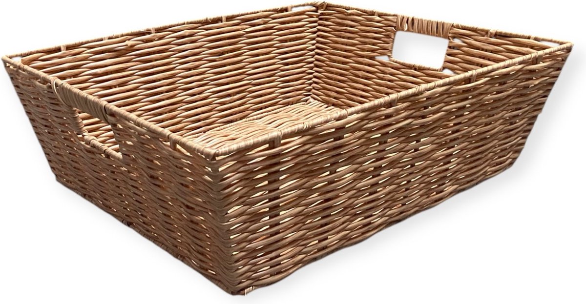 Opbergmand naturel - Kast organizer - Voor badkamer, kinderkamer en woonkamer - 17L 42x35x13cm - Studio Lisette SL5807