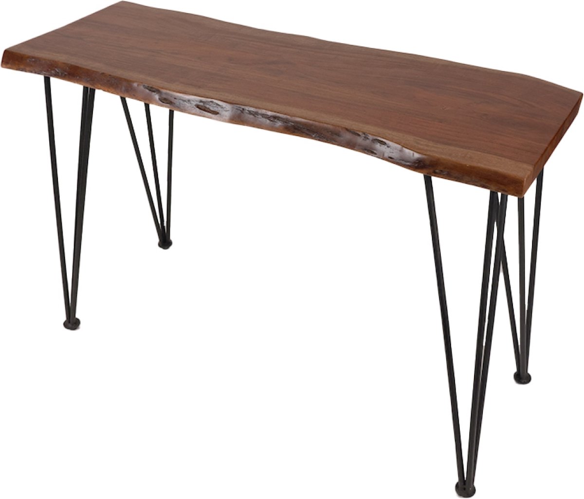 OHNO - Banks Consoletafel- Hout - Boomstamblad - Zwart Metalen Poten
