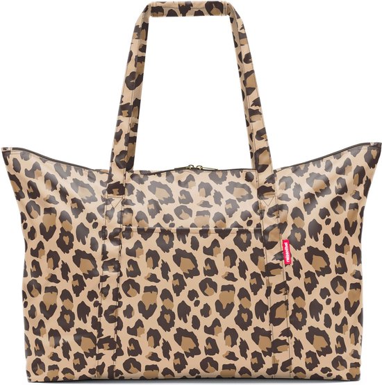 Reisenthel Mini Maxi Travelbag Sac de Voyage- Pliable - 30L - Leo Macchiato Brun