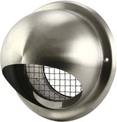 RVS bolrooster 200mm geveldoorvoer - EL-SS-B200 SS