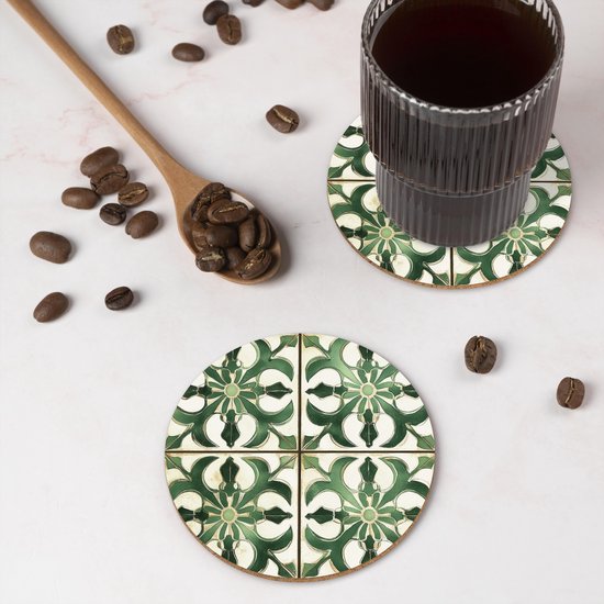 Dessous de verre Intérieur - Céramique - Décoration - Espagnol - 10x10 cm - 6 morceaux - Sous pour Verres et Tasses