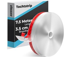 AWEMOZ Tochtstrip 7,5 Meter Lang x 3,5 cm Breed - Zelfklevend - Tochtstrips voor Deuren - Tochtstopper - Tochtrol - Tochtband - Tochtwering - Hoogwaardig Siliconen
