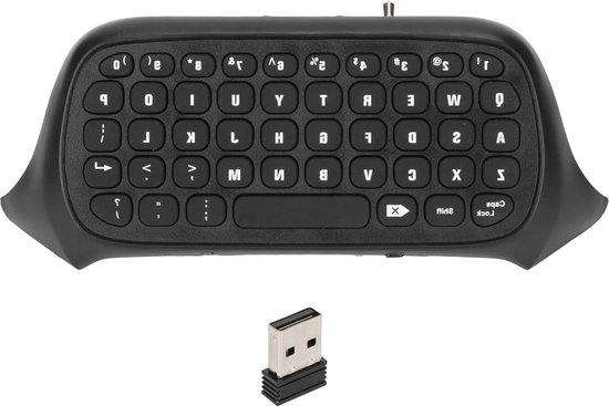 Mcbazel Toetsenbord Minitoetsenbord Draadloos 2.4G Gaming Chatpad voor Xbox Series X/Series S/Xbox One Slim/Xbox One S/Xbon One X Controller met USB-ontvanger, 3,5mm Audio Jack