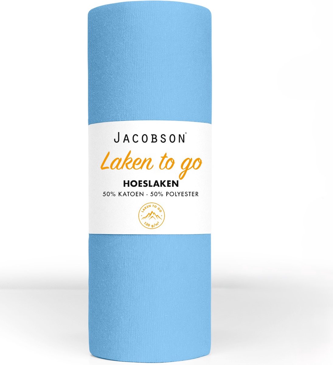 Jacobson - Hoeslaken - 140x200cm - Jersey Katoen - tot 25cm matrasdikte - Lichtblauw