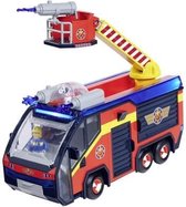 Brandweerman Sam - Brandweerwagen - Jupiter - 2 beeldjes - Geluiden en lichten - Diverse accessoires - Inclusief 3 batterijen