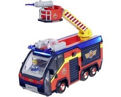 Brandweerman Sam - Brandweerwagen - Jupiter - 2 beeldjes - Geluiden en lichten - Diverse accessoires - Inclusief 3 batterijen