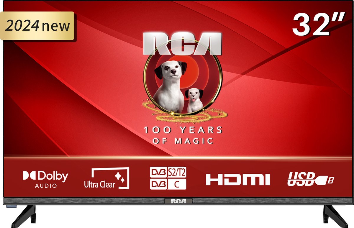 RCA HD LED TV | 32 inch/81 cm | Frameless | 2x HDMI, 2x USB - RCA - €119,99