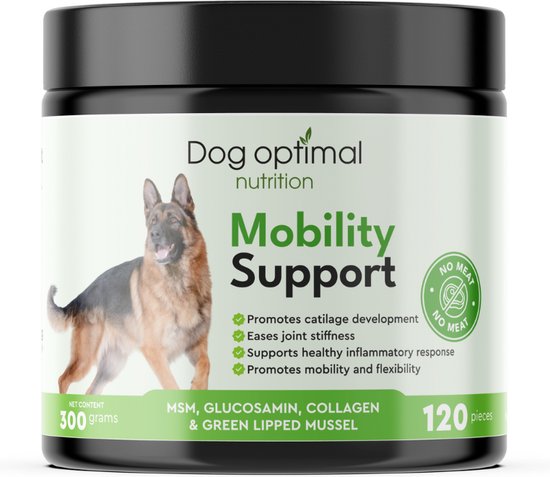 DOG OPTIMAL Gewricht supplement 120 stuks - Mobility - Glucosamine hond - Artrose - Heupdysplasie - Gewrichten - Hondensnacks - Hondenkoekjes - Hondensupplementen - Honden - puppy - Hondenvoeding