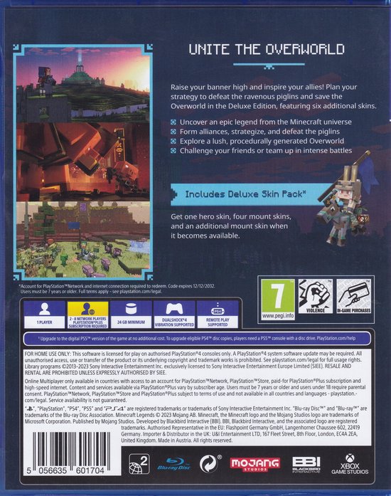 Jeux Vidéo Minecraft Legends Deluxe Edition PlayStation 4 (PS4) d'occasion