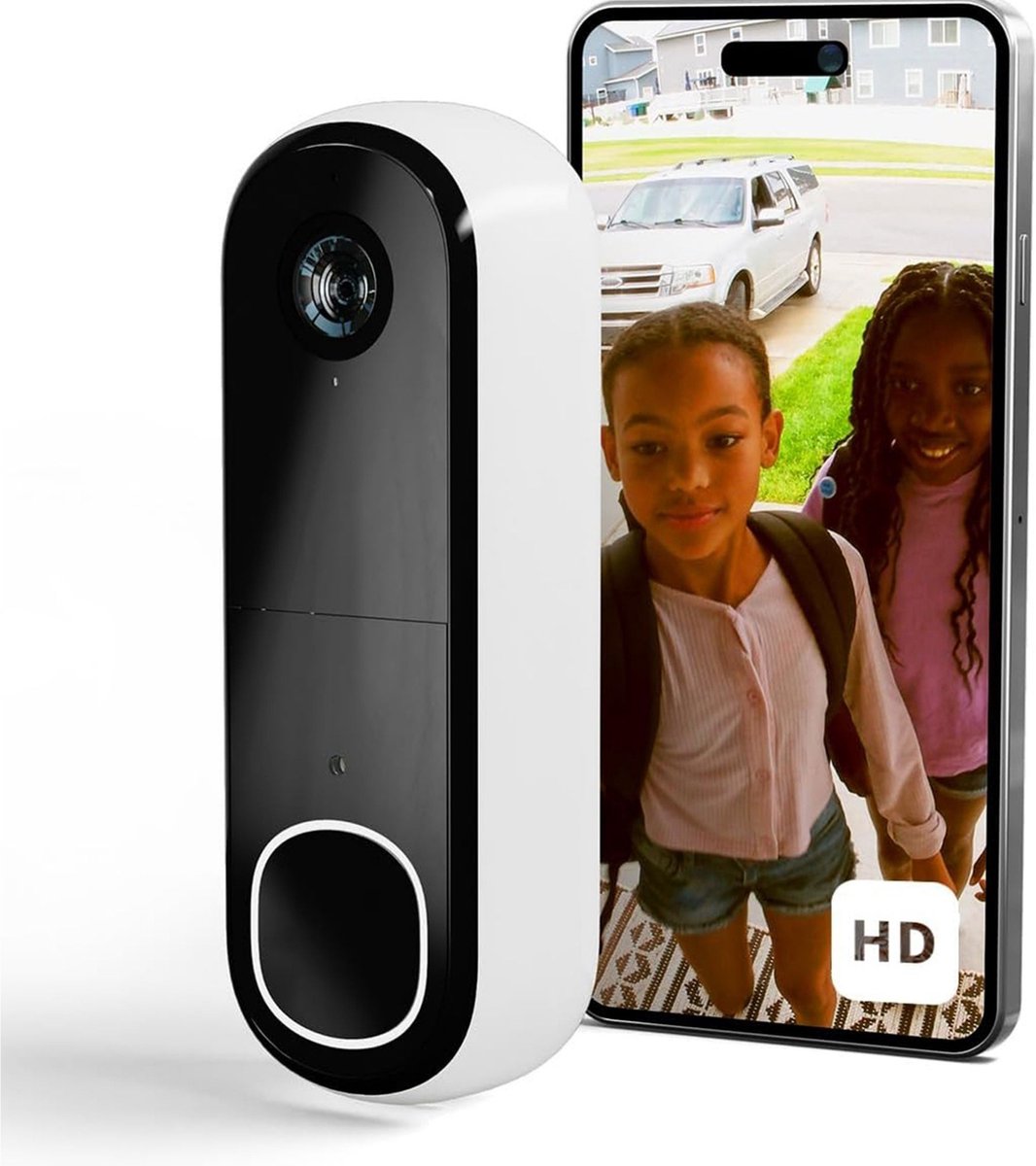 DailySupplies® Video Deurbel Draadloos Full HD Zwart-Wit - DailySupplies® - €378,95