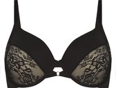 Hunkemöller Dames Lingerie Niet-voorgevormde beugel bh Lea - Zwart - maat D80