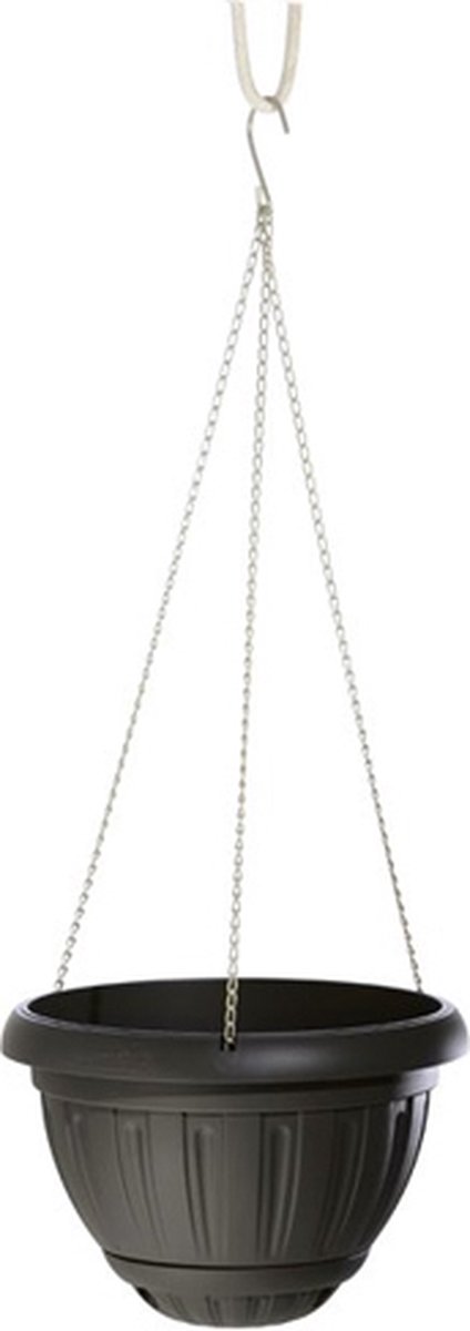 Hangbasket Ariete - 35x18 Antraciet - met ketting