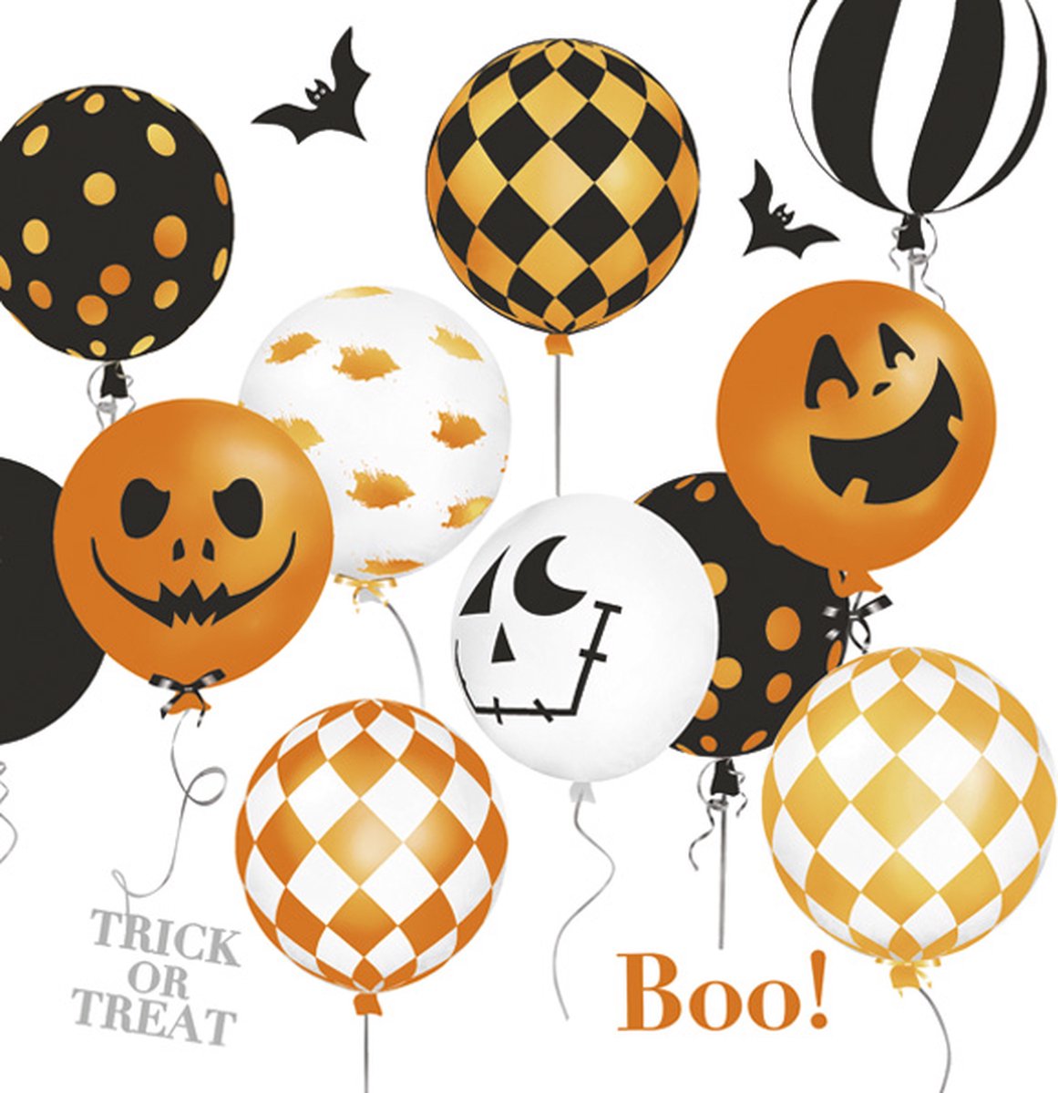 Daisy Lunch servetten - Scary Halloween balloons