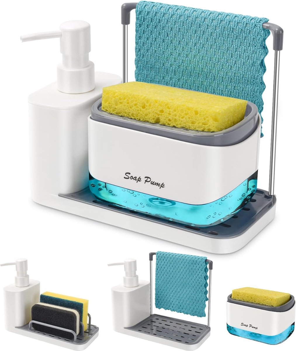 Selbro ® Handige Keukenset Met Navulbare Vaatwasserspender En Organiser Voor Schone Werkruimte