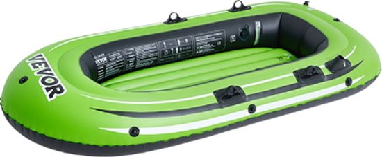 Vevor – Opblaasboot – Rubberboot - Opblaasbare boot - 3 Persoons - 499 kg Capaciteit - Dikke PVC Materiaal - Inclusief Pomp en Peddels