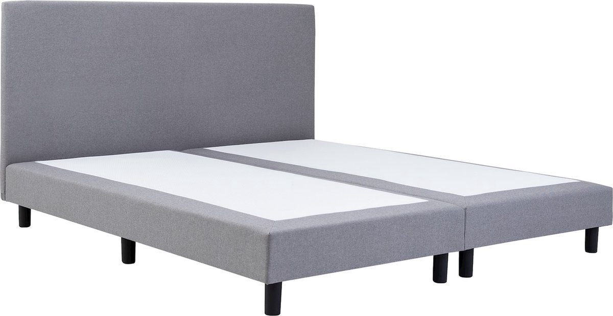 Boxspring Serenity - 80x210 Zonder matras - Grijs Glad - AVV Matrassen