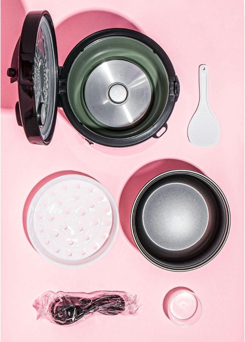 White-Label® Rijstkoker met Stomer - Multicooker - Rice Cooker - Zwart en Grijs thumbnail 4