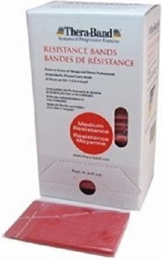 Thera band - Theraband, oefenband, 1.5 meter, Rood, prijs per stuk