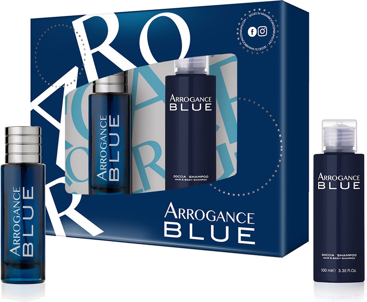 Goedkoopste Arrogance blue set Eau de toilette shampoo