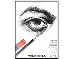 Aurora Tekenblok - Grain - Tekenpapier - Schetsblok - 240x315mm - A4+ - 200g - 20 vel