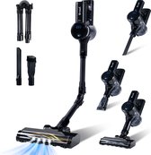 Bol.com Saaf G100 Steelstofzuiger - 9-delige set met Buigbare Steel - 38Kpa - Stofzuiger zonder Zak - 350W - Draadloos - Zwart aanbieding