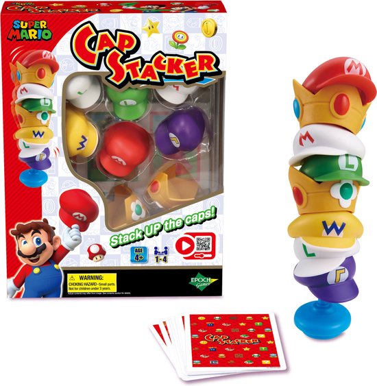 Super Mario- Cap Stacker- petjes spel