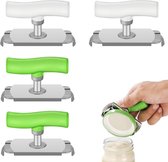 Pottenopener - Opener - Multifunctionele - Reuma hulpmiddelen - Hulpmiddelen voor ouderen - 4 stuks - Arbeidsbesparende blikopener - Pottenopener - Handige Opener Voor Potten - Keuken Gereedschap - RVS