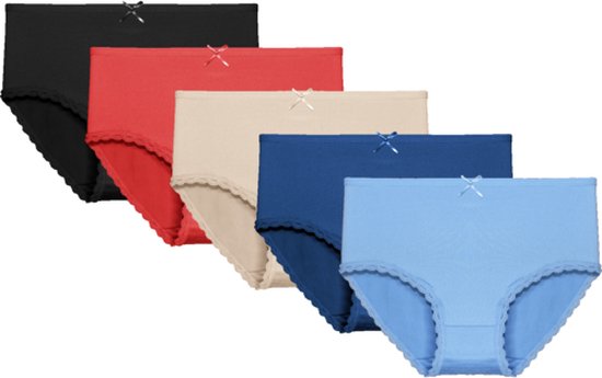 Lot de 5 slips femme blanc avec dentelle XL 42-44