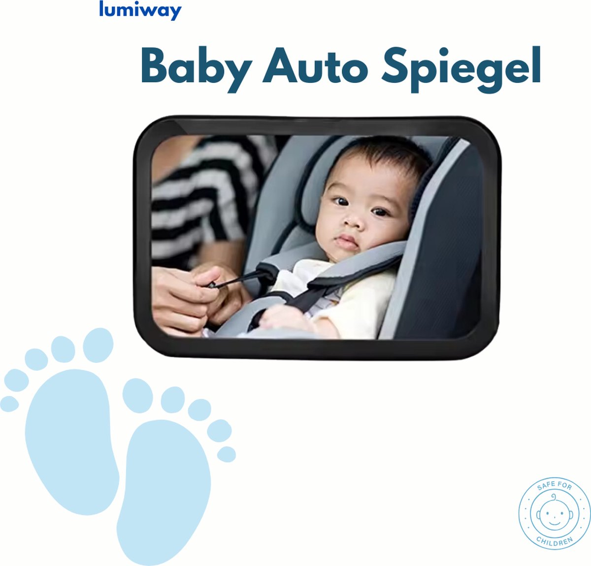 LumiWay Baby Auto Spiegel - Verstelbare Spiegel voor Kinderen in de Achterbank