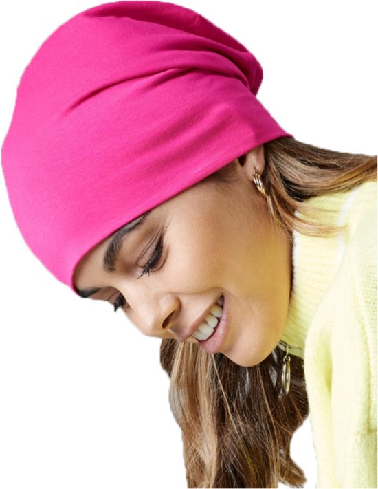 Beechfield Winter Hat Beanie Hemsedal - rose fuchsia - homme/femme - coton - chapeaux d'hiver chauds