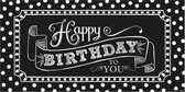 Giant Party Sign Birthday Accessories - Black & White 165 x 85 cm