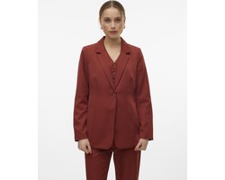 Vero Moda Blazer Vmtara Ls Fitted Slit Blazer Boo 10311421 Fired Brick Dames Maat - W34