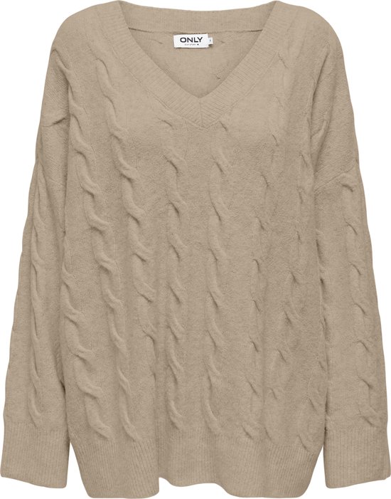 ONLJEANETT LIFE L/ S CABLE V-NECK CC
