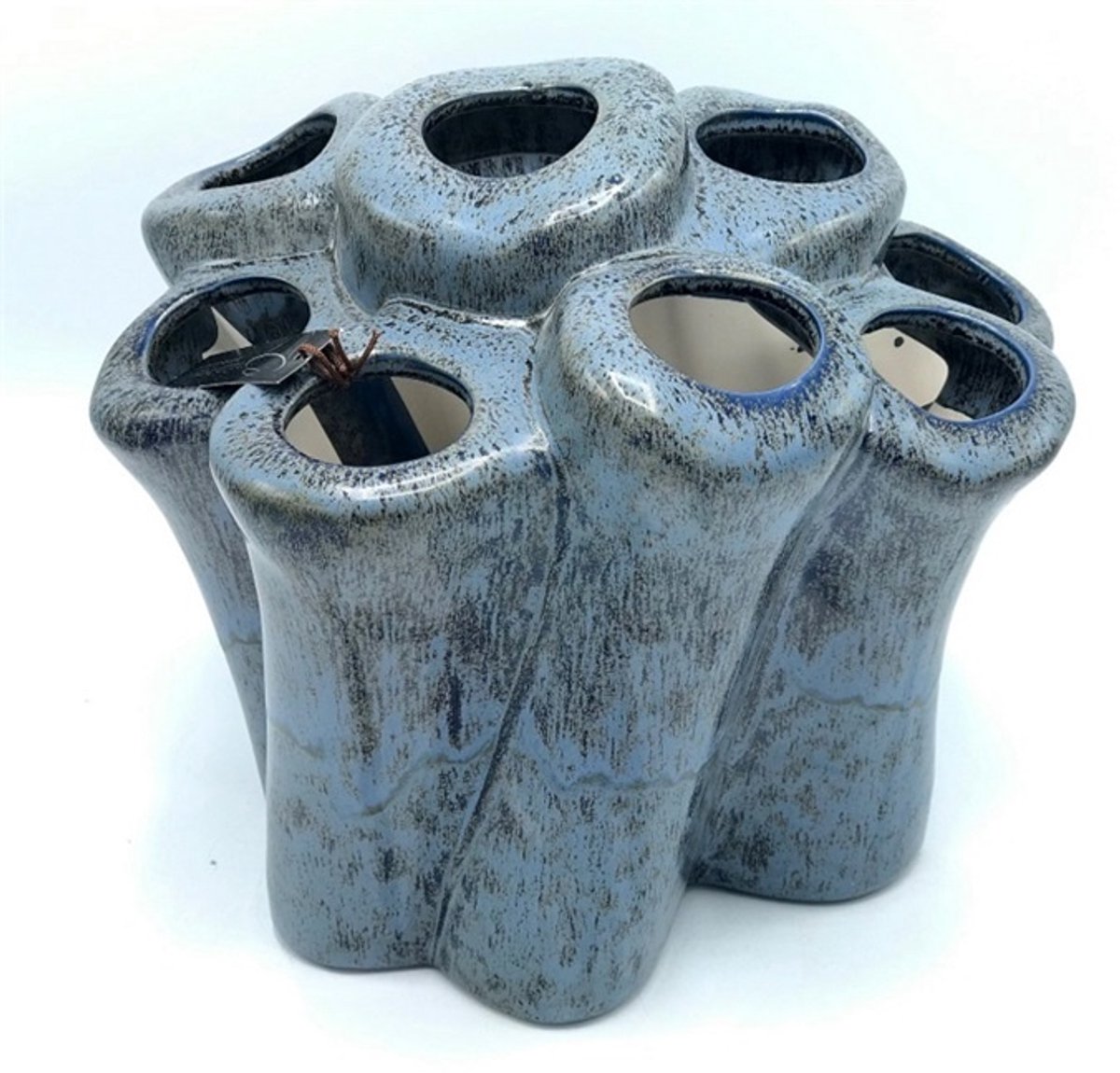 Villa Pottery Blauwe Vaas Evi D29xH24