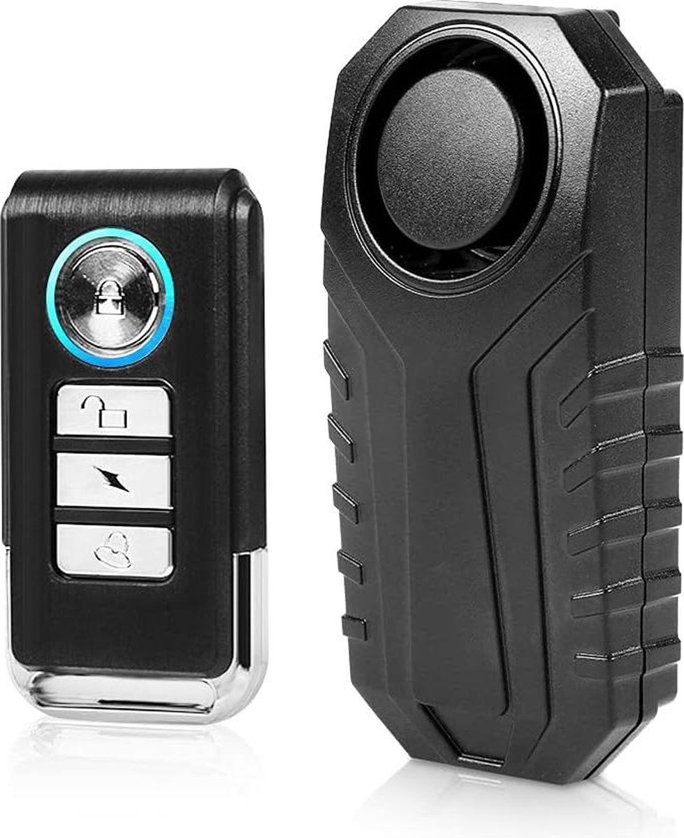 Draadloze afstandsbediening Trillingsalarm voor fiets - Elektrische driewieler - Deur - Raam - IP55 waterdicht - Inbraakalarm .