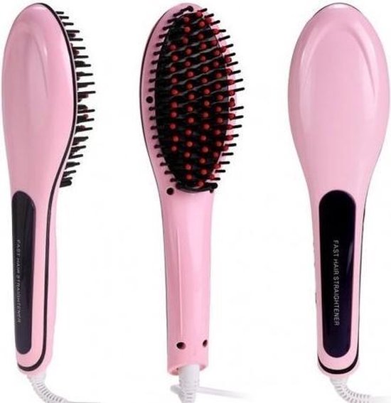 bol.com | Stijlborstel - Elektrische Haarborstel - Stijltang Hairbrush -  Roze - PO-3331
