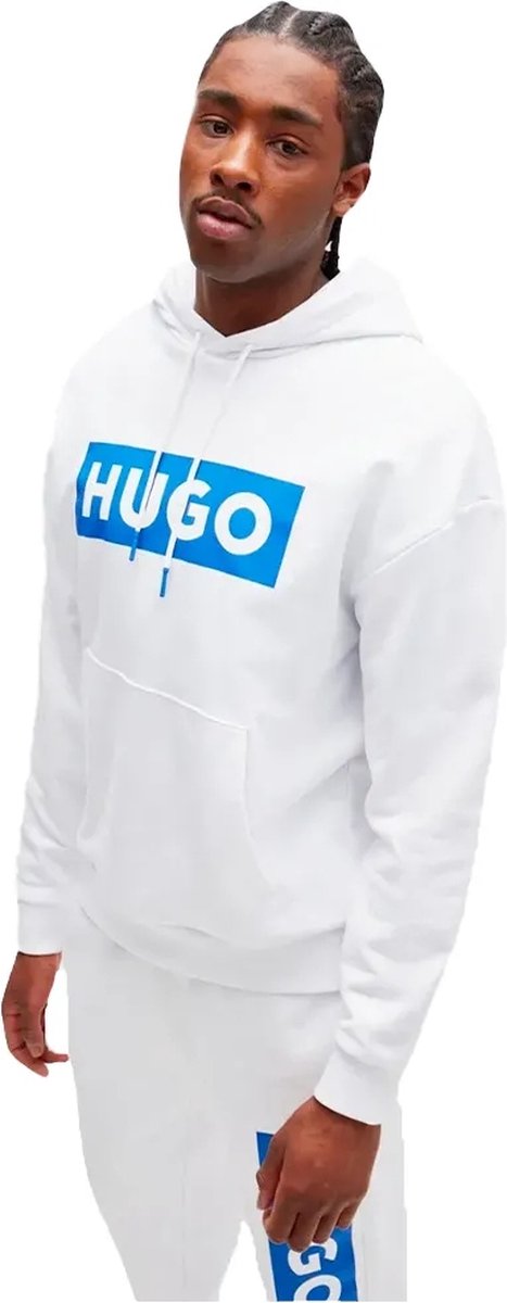 Hugo Nalves 10249110 Blue Hoodie Wit L Man