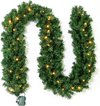 Groene kerstslinger met 35 energiezuinige LED-lampjes, met schakelkastje.