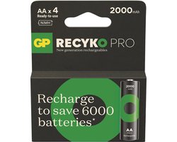 2000 mAh ReCyKo Pro AA oplaadbaar 4 stuks