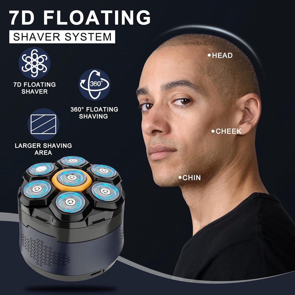 Equivera Skull Shaver Hoofd Scheerapparaat voor Mannen - afbeelding 2