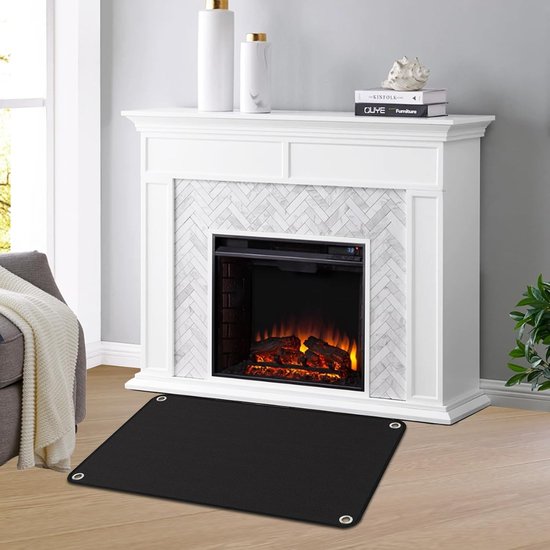 Tapis De Protection Barbecue 100x150 Cm - Fibre De Verre Silicone Ignifugé 650°C, Tapis Sol BBQ Anti-Gras