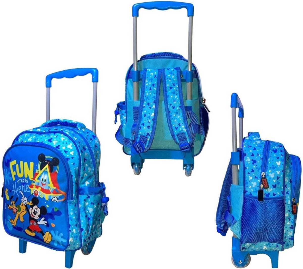 Disney - Mickey Mouse - Rugzak Trolley - Kleine reiskoffer - Schooltas - Junior formaat - 31 x 24 x 15 cm.