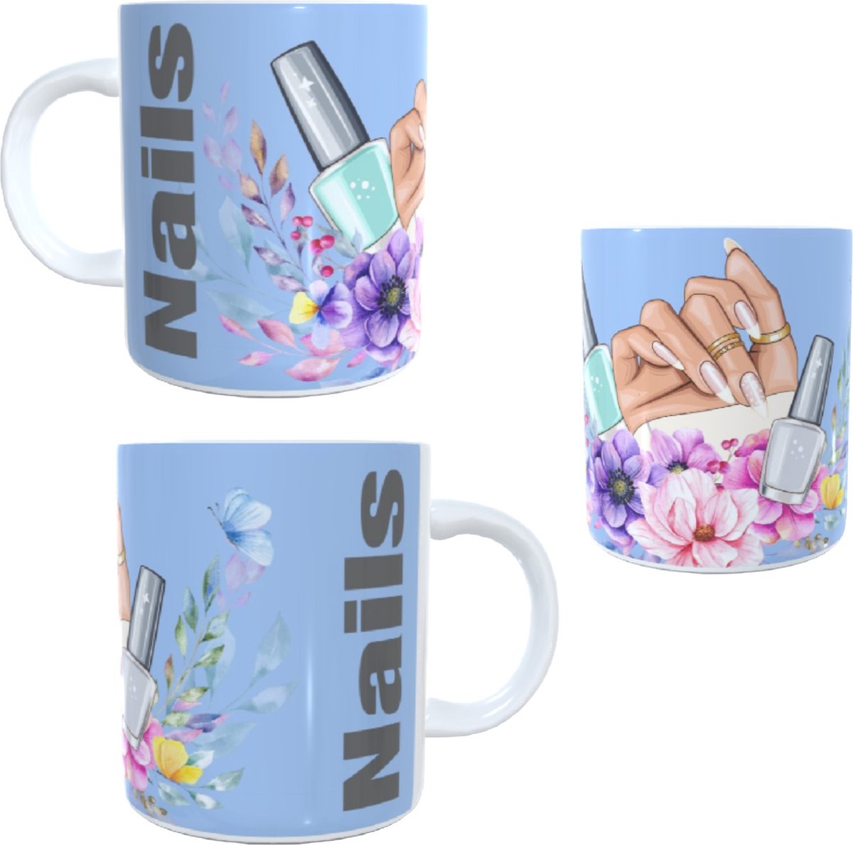 Bedrukte Beker - Nagelstylist - Manicure - Nagel studio - Salon