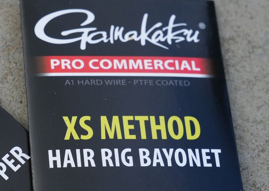 Gamakatsu Pro Commercial XS Method Hair Rig Bayonet Barbless H12 0.21mm 10cm — afbeelding 2