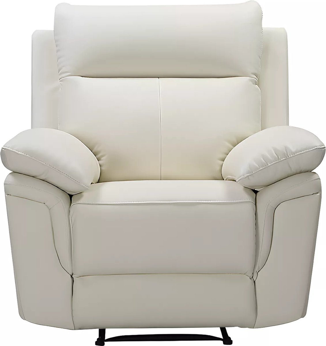 Vente-unique Relaxfauteuil van buffelleer PAKITA - Ivoor