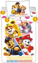 PAW Patrol BABY Dekbedovertrek, Teamwork - 135 x 100 + 40 x 60 cm - Katoen